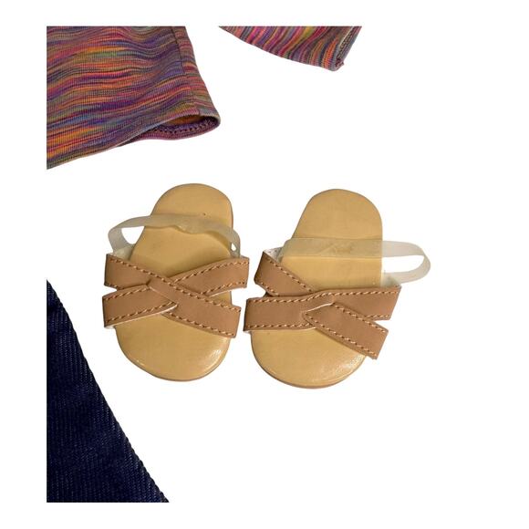 American Girl Julie Meet Outfit 1st Ed Jeans Belt Turtleneck Blouse Shoes Panty - Picture 9 of 12